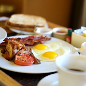 delicious breakfast from room service