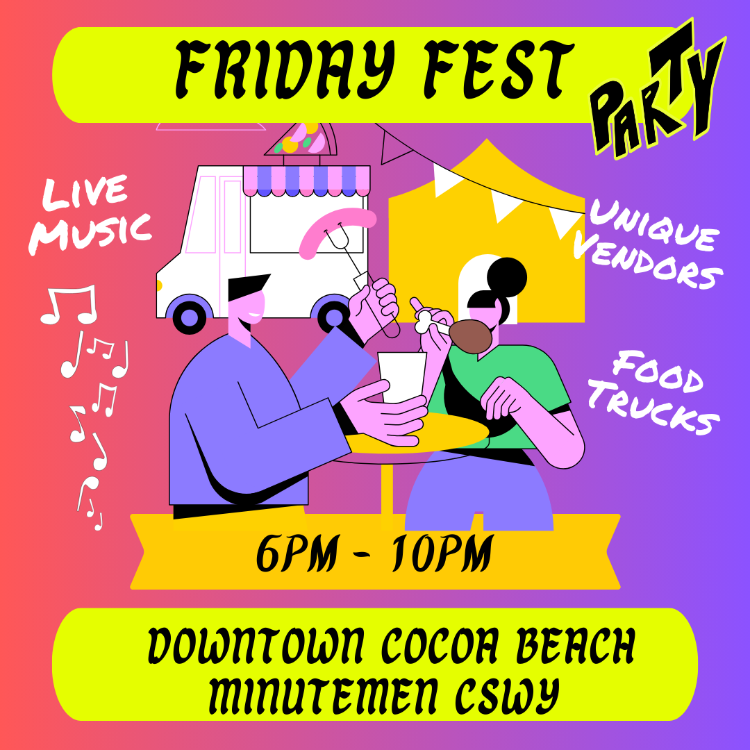 Cocoa Beach Friday Fest June 20, 2025 Stay at Ocean Landings Resort Cocoa Beach Friday Fest