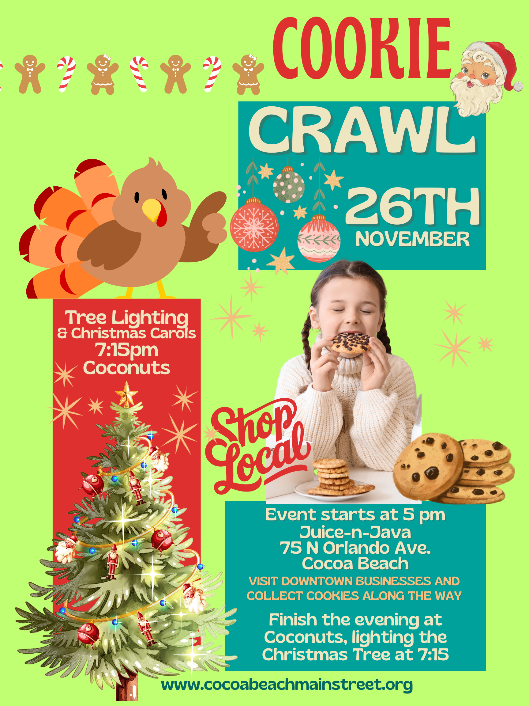 Cookie Crawl & Tree Lighting in Cocoa Beach | Stay at Ocean Landings Resort